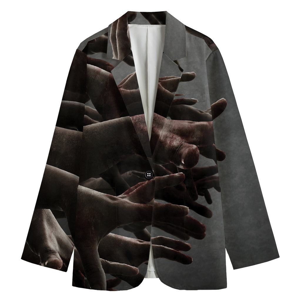 Halloween Zombie Hands Print Women's Blazer