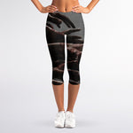 Halloween Zombie Hands Print Women's Capri Leggings