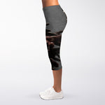 Halloween Zombie Hands Print Women's Capri Leggings