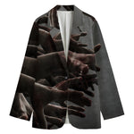 Halloween Zombie Hands Print Women's Cotton Blazer