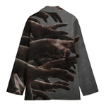 Halloween Zombie Hands Print Women's Cotton Blazer
