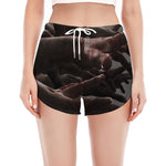 Halloween Zombie Hands Print Women's Split Running Shorts