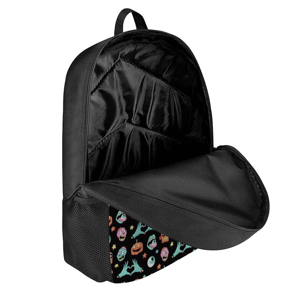 Halloween Zombie Pattern Print 17 Inch Backpack