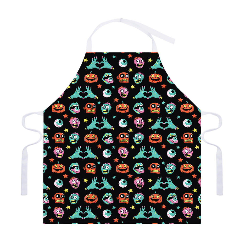 Halloween Zombie Pattern Print Adjustable Apron