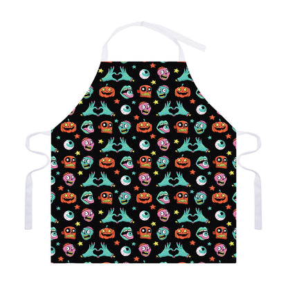 Halloween Zombie Pattern Print Adjustable Apron