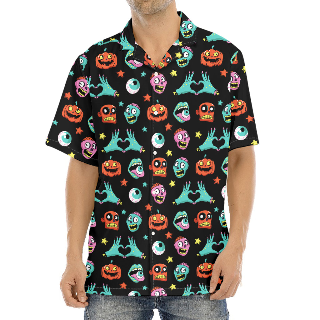 Halloween Zombie Pattern Print Aloha Shirt