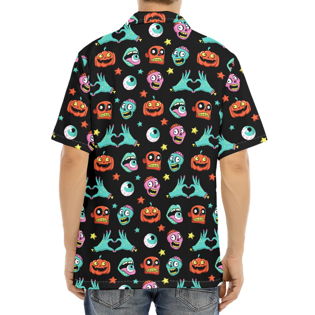 Halloween Zombie Pattern Print Aloha Shirt