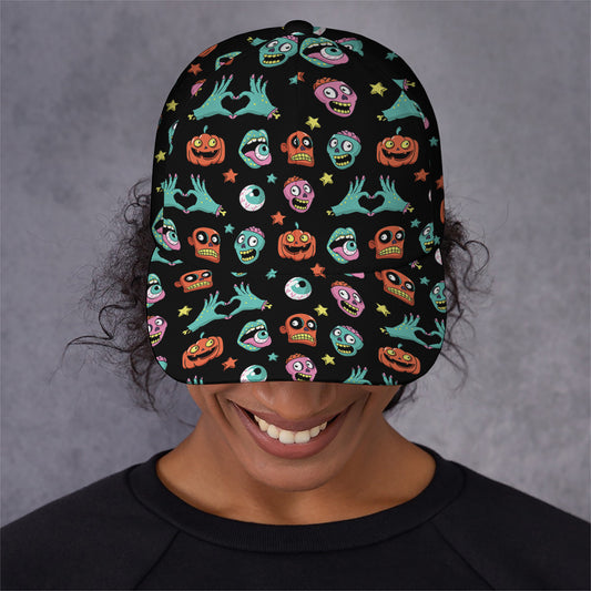 Halloween Zombie Pattern Print Baseball Cap