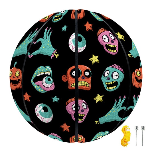 Halloween Zombie Pattern Print Basketball