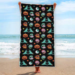 Halloween Zombie Pattern Print Beach Towel