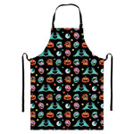 Halloween Zombie Pattern Print Bib Apron With Pocket