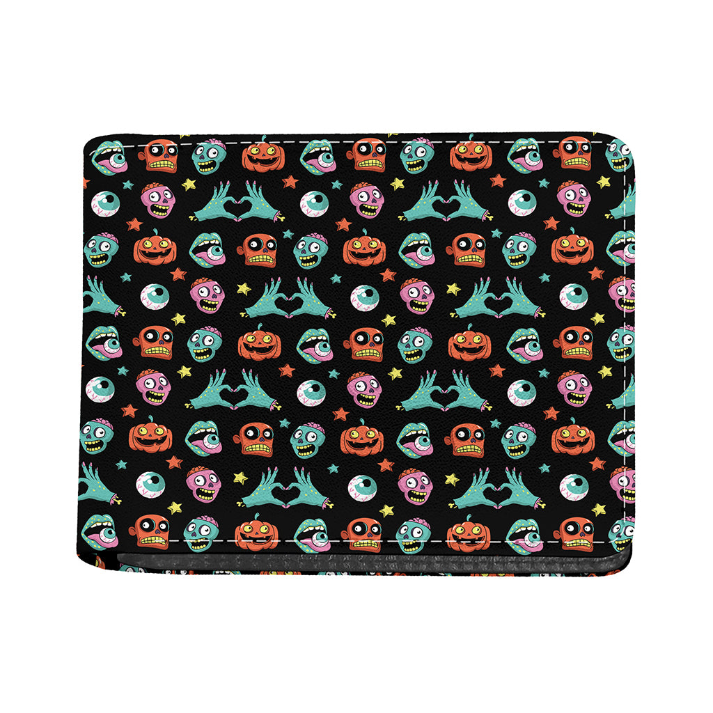 Halloween Zombie Pattern Print Bifold Wallet