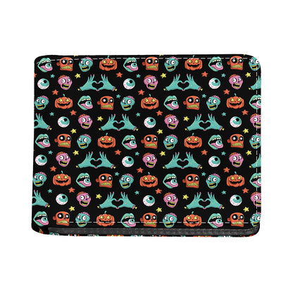 Halloween Zombie Pattern Print Bifold Wallet