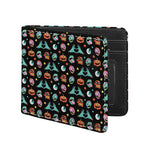 Halloween Zombie Pattern Print Bifold Wallet