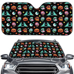 Halloween Zombie Pattern Print Car Windshield Sun Shade