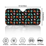 Halloween Zombie Pattern Print Car Windshield Sun Shade