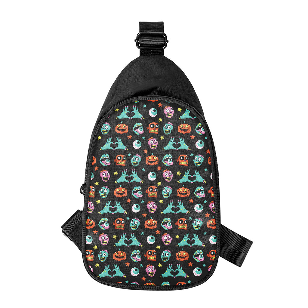 Halloween Zombie Pattern Print Chest Bag