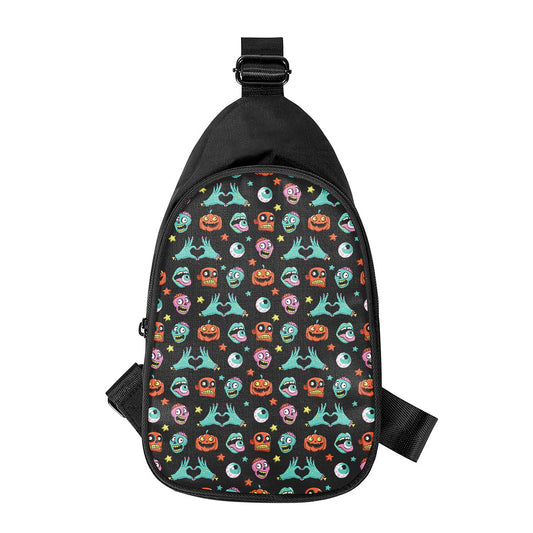 Halloween Zombie Pattern Print Chest Bag