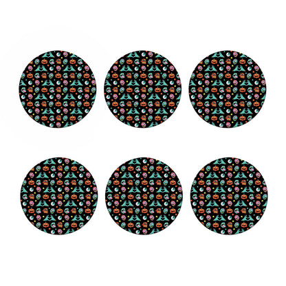 Halloween Zombie Pattern Print Coaster Set