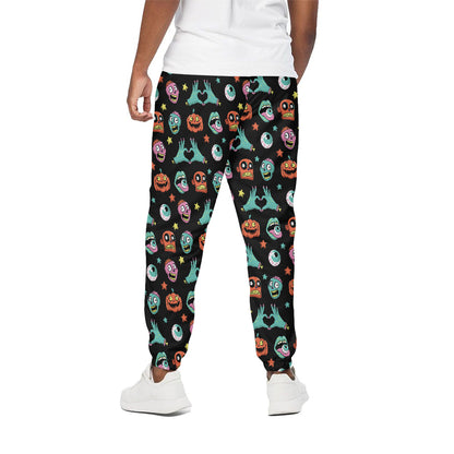 Halloween Zombie Pattern Print Cotton Pants