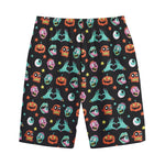 Halloween Zombie Pattern Print Cotton Shorts