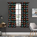 Halloween Zombie Pattern Print Grommet Curtain Panels