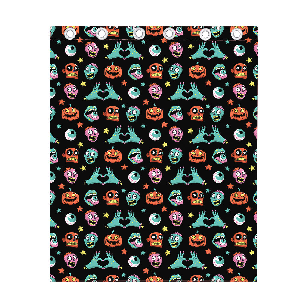 Halloween Zombie Pattern Print Curtain