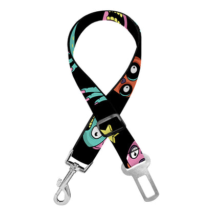 Halloween Zombie Pattern Print Dog Seat Belt