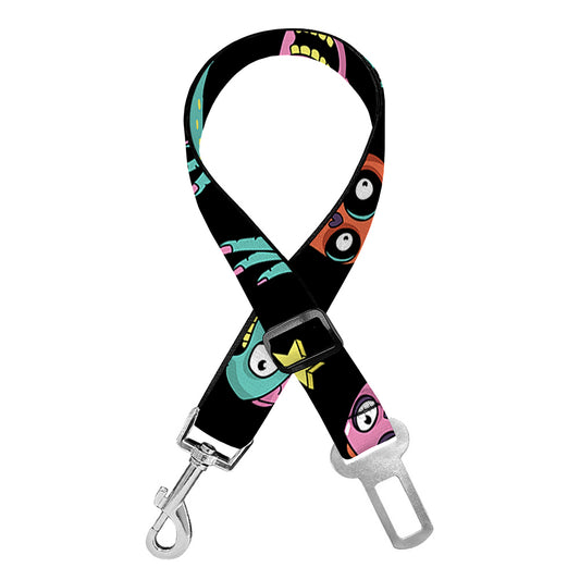 Halloween Zombie Pattern Print Dog Seat Belt