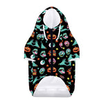 Halloween Zombie Pattern Print Dog Zip Up Hoodie