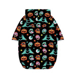 Halloween Zombie Pattern Print Dog Zip Up Hoodie