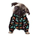 Halloween Zombie Pattern Print Dog Zip Up Jacket