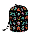 Halloween Zombie Pattern Print Drawstring Makeup Bag