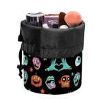 Halloween Zombie Pattern Print Drawstring Makeup Bag