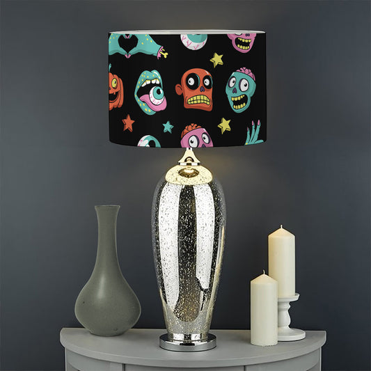 Halloween Zombie Pattern Print Drum Lamp Shade