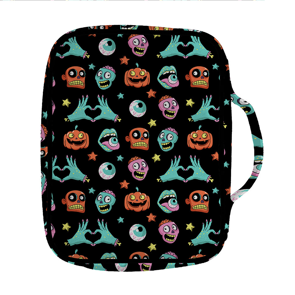 Halloween Zombie Pattern Print Front Pocket Bible Bag