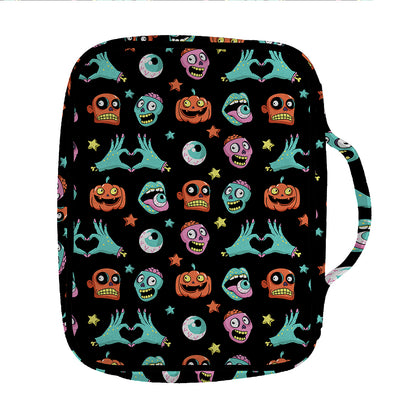 Halloween Zombie Pattern Print Front Pocket Bible Bag