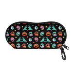 Halloween Zombie Pattern Print Glasses Case