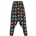 Halloween Zombie Pattern Print Hammer Pants