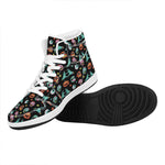 Halloween Zombie Pattern Print High Top Leather Sneakers