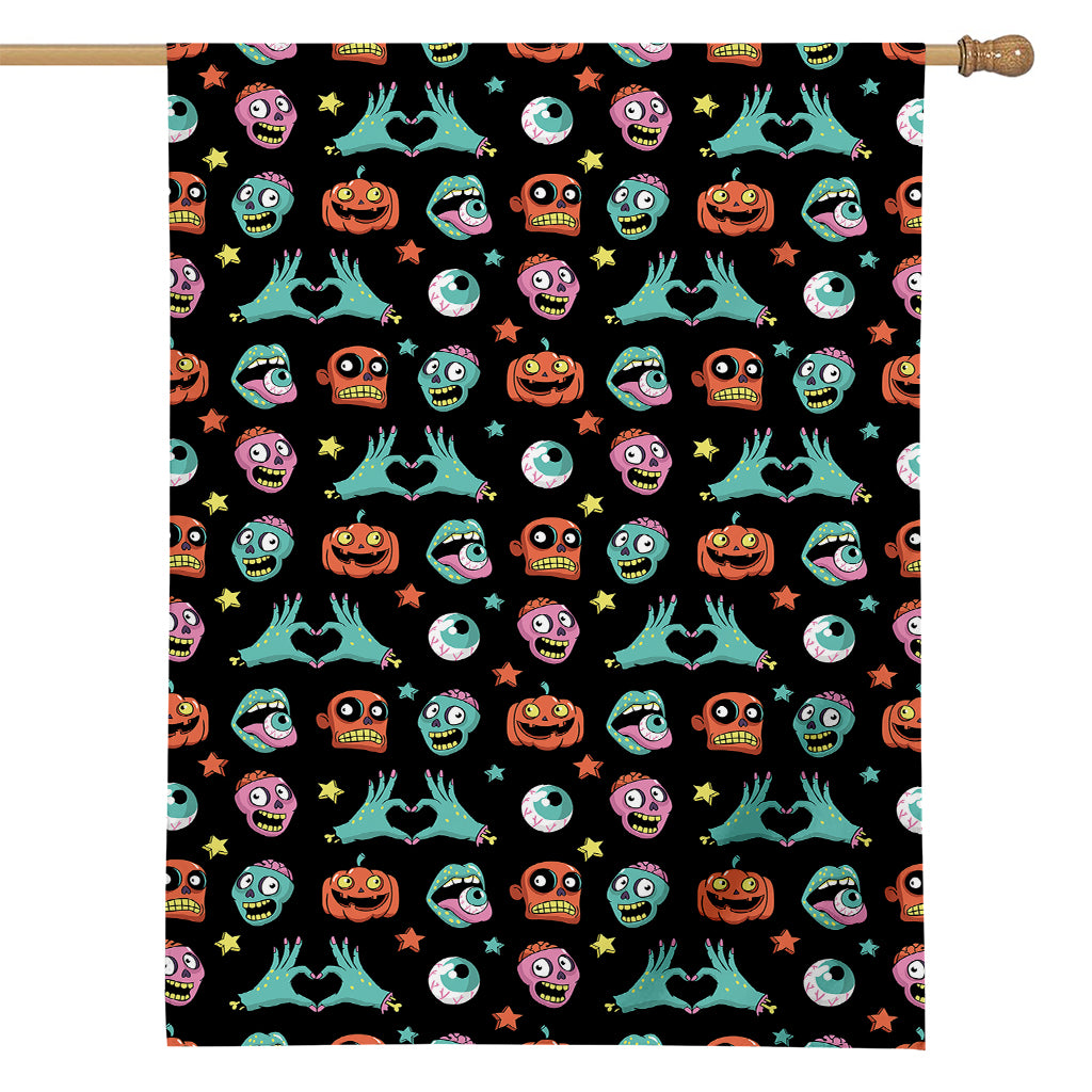 Halloween Zombie Pattern Print House Flag