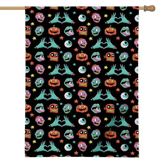 Halloween Zombie Pattern Print House Flag