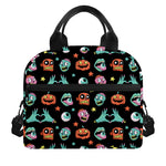 Halloween Zombie Pattern Print Insulated Lunch Bag