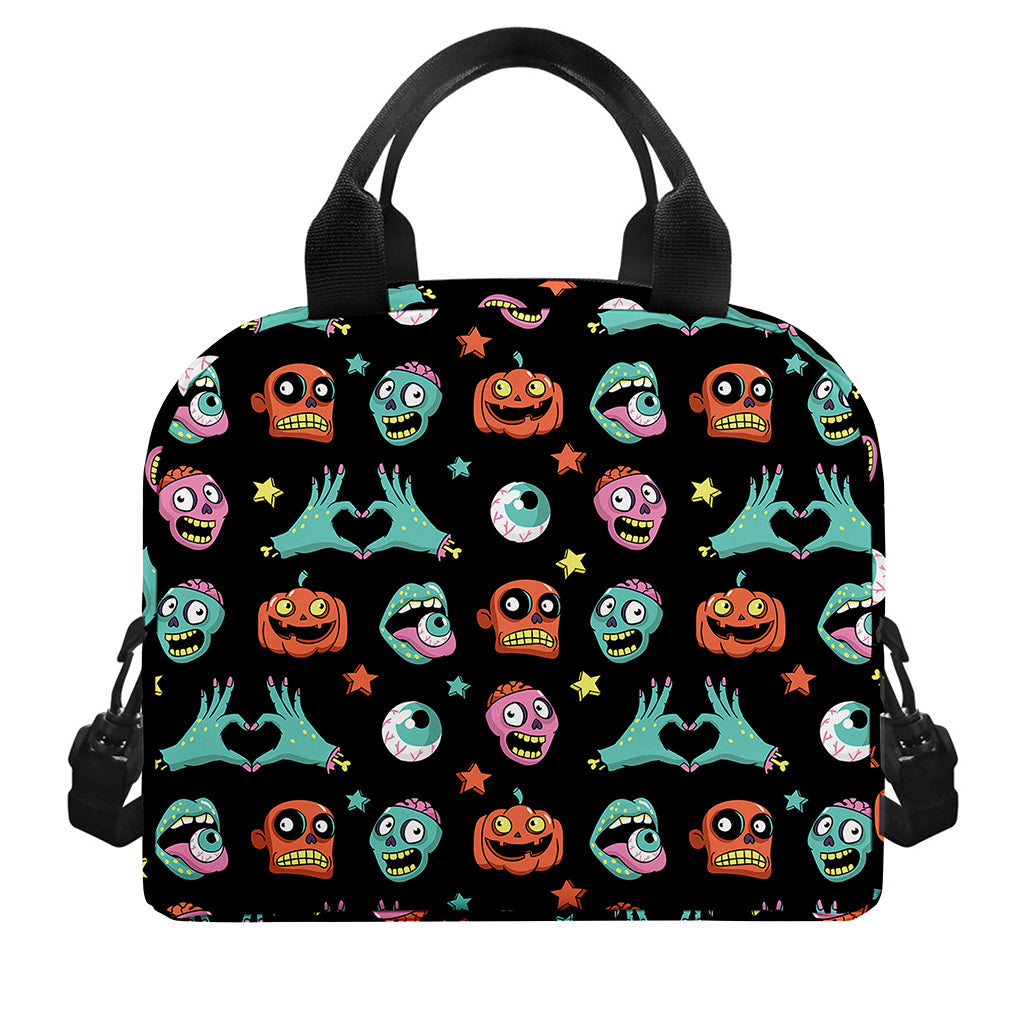 Halloween Zombie Pattern Print Insulated Lunch Bag