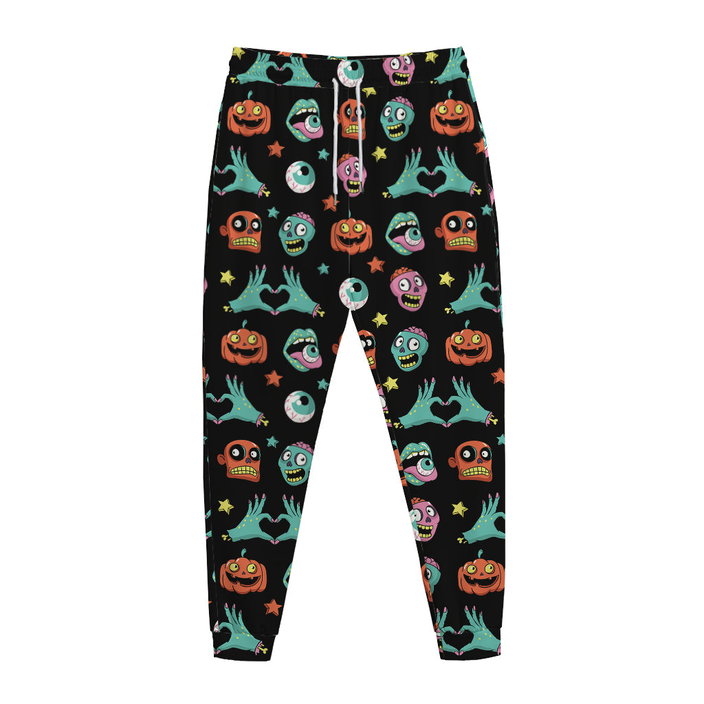 Halloween Zombie Pattern Print Jogger Pants