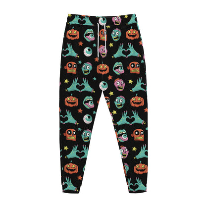 Halloween Zombie Pattern Print Jogger Pants