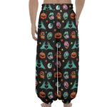Halloween Zombie Pattern Print Lantern Pants