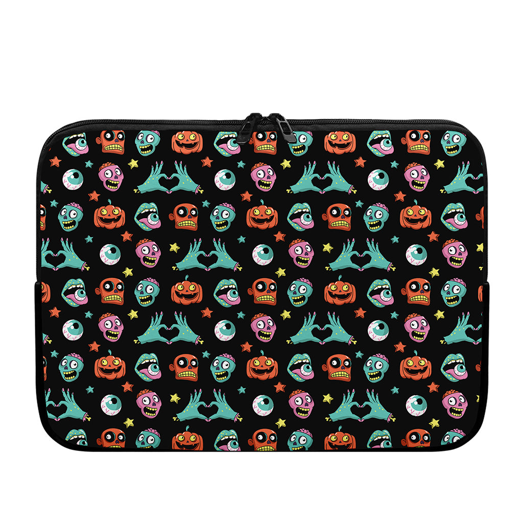 Halloween Zombie Pattern Print Laptop Sleeve
