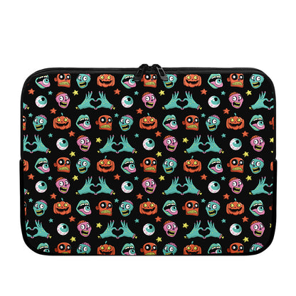 Halloween Zombie Pattern Print Laptop Sleeve