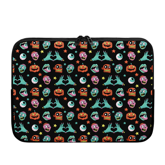 Halloween Zombie Pattern Print Laptop Sleeve